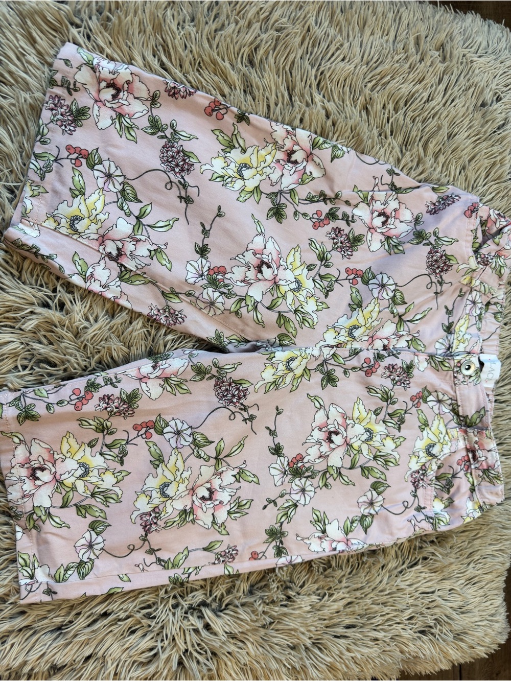 Place Pink Floral Cotton Shorts